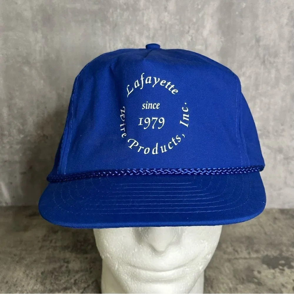VTG Lafayette Wire Production Inc Blue Adjustable Strapback Hat OS